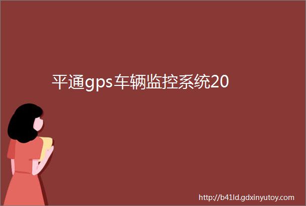 平通gps车辆监控系统20